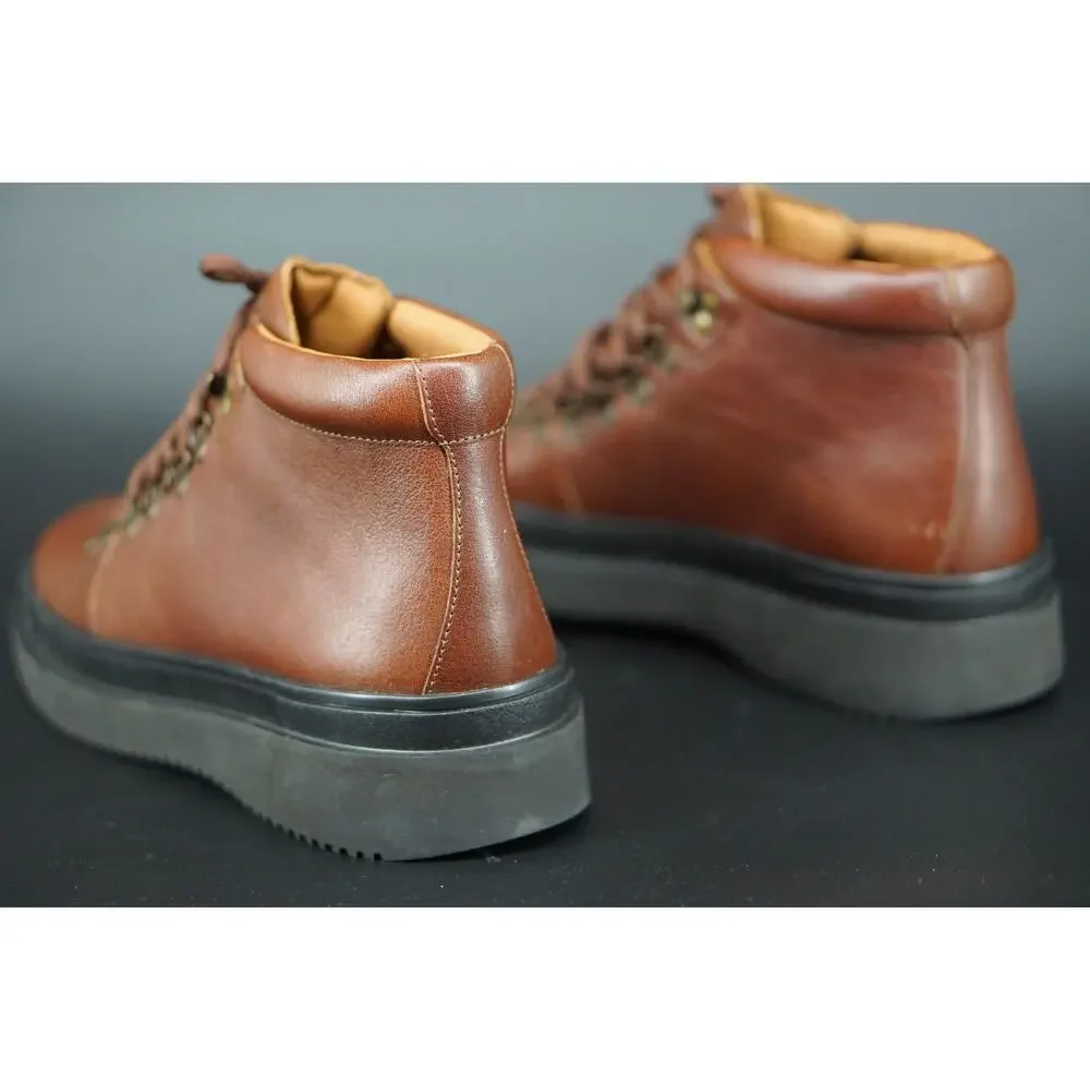 Allen Edmonds Knox High Brown Leather Sneaker Boot Size 9 New Ultralight $475